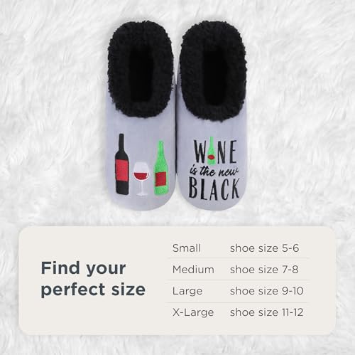 Image of Snoozies Slipper Socks -Funny Quote House Slippers for Women, Non-Slip Fuzzy