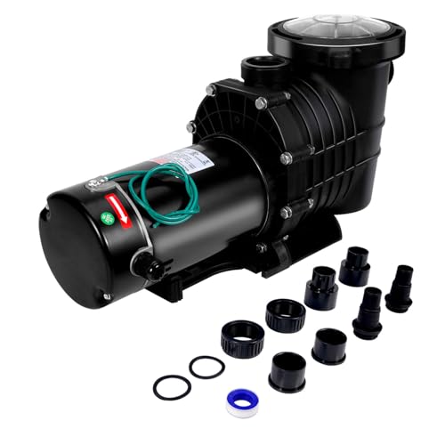 Pool Pumps Above Ground 2HP 6498GPH, High-Self Primming Energy Saving voltage 120V Pumps, for Above Ground Pools, with Strainer Basket (2.0HP HBP1500) by MEZOO - Used condition - US$95.05