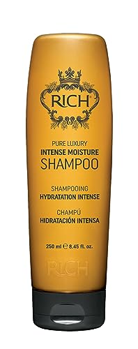 RICH Pure Luxury Intense Moisture Shampoo with Marula Oil & Cherry Blossom Extract for All Hair Types - Smoothing & Hydrating - Prevents Breakage, Heat Damage & Frizz - 8.45 Fl Oz.
