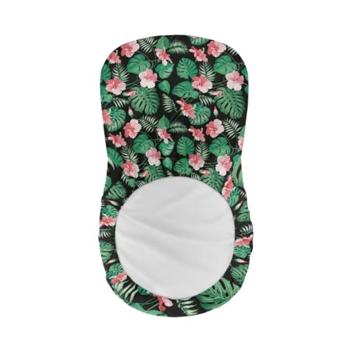 Image of Bar Stool Covers with Backs,Tropical Leaf 2 Pack Stretch Bar Stool Chair Covers, Washable Bar Chair Covers Swivel Barstool Covers Slipcovers with Back for Low Short Back Chair