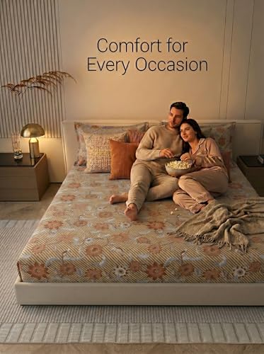 Image of Mafatlal 125 GSM Merino Double Bedsheet with Pillow Covers |90 x 100 Inches | Soft, Breathable & Lightweight | Brown