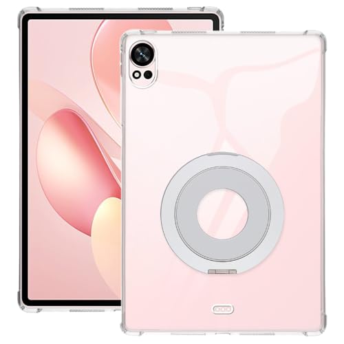 Coque Huawei MatePad Air 2024 transparente avec support à poignée argent