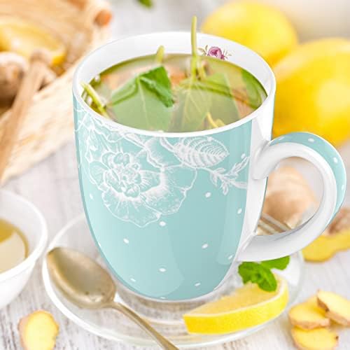 London Boutique Mugs Cups Gift Set China Mugs Set of 4 Vintage Shabby Chic Flora 4 Colours Gift for Women 350ml (Roses)