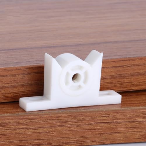 Gdfnmogo Lot de 10 clips entrebâilleurs de porte d'armoire, loquets et loquets d'étagère en plastique transparent blanc marron pour évier de cuisine, installation sous placard tiroir (blanc)