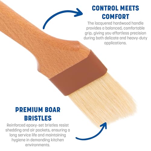 Image of SPARTA Nylon Pastry Brush - 4037000 Pastry Brush for Baking Angled Boar Bristle Brush with Hardwood Handle and Epoxy-Set Bristles for Kitchens, Restaurants or Catering, Food Prep, 2in