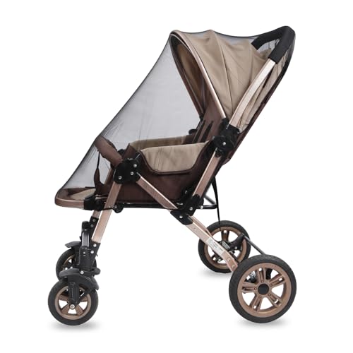 PandaEar 2er Set Moskitonetz für Kinderwagen – Universelles Insektennetz für Babyschale, Autositz, Stubenwagen & Wiege – Atmungsaktiv & Feinmaschig – Schwarz