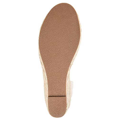 Brinley Co Espadrille anabela feminino Comfort, Bronzeado, 8.5