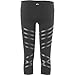 Alo Yoga Women's Airbrush Capri Legging, Black/Black Lineal, Small
