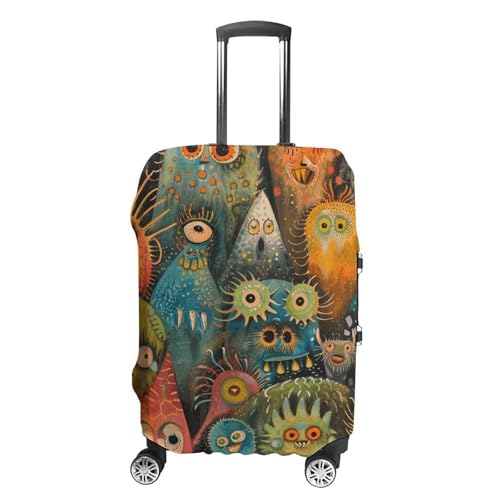 Travel Luggage Cover Suitcase Cover Suitcase Protector Different Monster Styles Luggage Covers Washable Baggage Cover Elastic Anti-Scratch Suitcase Case Protector for Adult Personalized Suitcase Cover