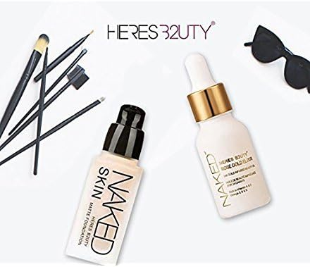 Brand HERES B2UTY 24K GOLD INFUSED BEAUTY OIL Plus Base Liquid Foundation, More Moisturiser, Long Lasting Whitening Waterproof (24K GOLD INFUSED Oil + LIGHT 1)