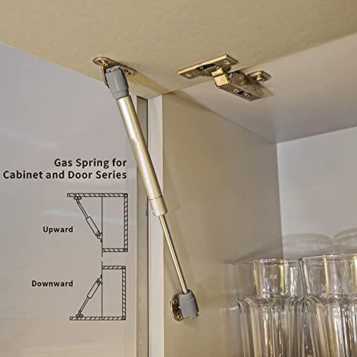 2 Stück Hydraulic Gasdruckfeder, 100 Nm/10 kg Gasdruckdämpfer, Kompressionsfeder Beschläge, Gasfeder Soft Close Scharniere, (2)