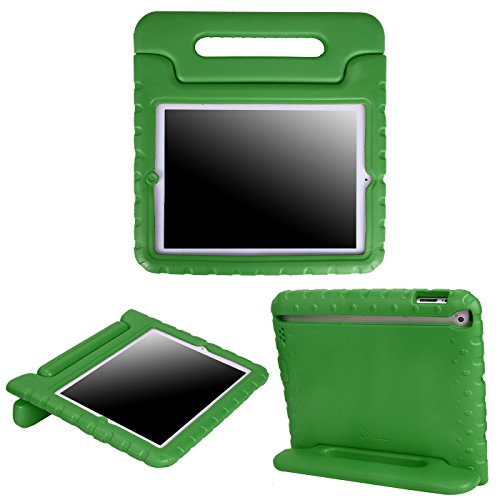 HDE Case for iPad 2 3 4 - Kids Shock Proof Heavy Duty Impact Resistant Protective Cover Handle Stand for Apple iPad 2nd 3rd 4th Generation Tablet (Green)