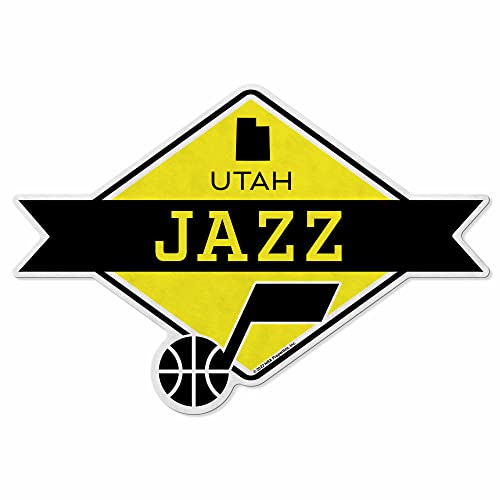 Rico Industries NBA Utah Jazz Diamond Shape Cut Pennant - Home and Living Room Décor - Soft Felt EZ to Hang