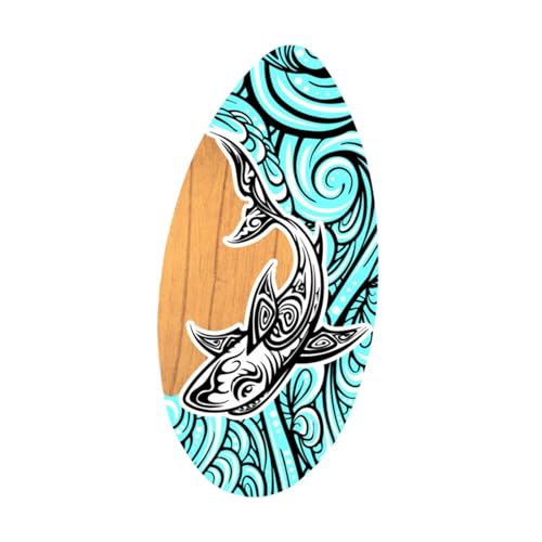 Materiale: Legno LOVIVER Skimboard Skimboard in Legno Sport Acquatici Giocattoli da Spiaggia Tavola da Surf Piccola in Piedi Tavola da Surf per Adulti Uomini Donne Adolescenti, spruzzo