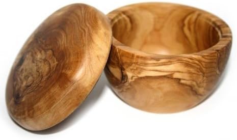 korium Olive Wood Shaving soap Dish