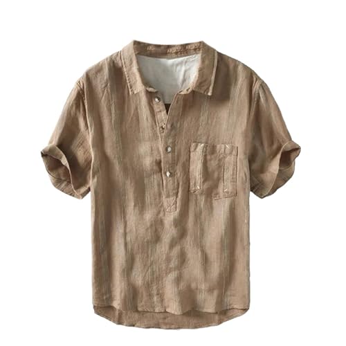 Chemise en lin homme col officier rayée idéale pour vos terrasses et vacances d'été