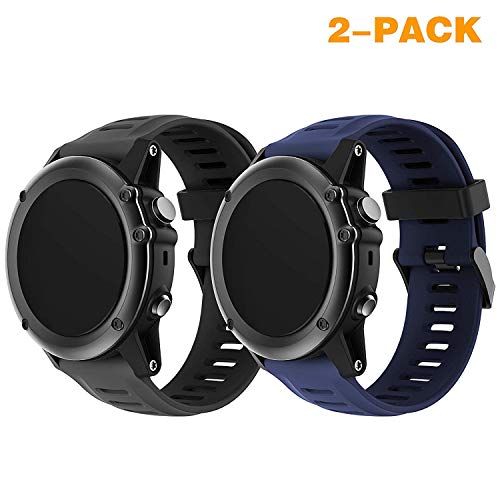 kitway Bracciale per Garmin Fenix 3/Fenix 5X, Morbido Cinturino di Ricambio in Silicone per Garmin Fenix 3/Fenix 3 HR GPS/Fenix 5X Smart Watch (Non per Fenix 5)