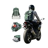 SEAFEW Green Travel Backpack for Men Women,Carry on Backpack Flight Approved,Casual Daypacks Cabin Bagage,Hiking Backpack Lightweight Rucksack Motorcycle Helmet Holder/Cycling Helmet Storage