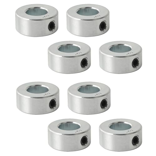 TonGass Screw Style Zinc Plated Carbon Steel 1/2" Bore Shaft Collar Set