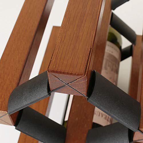 Soporte para botellas de vino de madera de roble miniatura 3