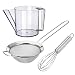 Produktbild Westmark Koch-Set, 3tlg., 1 Fett-Trenn-Kanne, 1 l + 1 Haushaltssieb ø 12 cm + 1 Schneebesen, Länge: 17cm , SAN/Edelstahl, Picante, Transparent/Silber, 307122E6