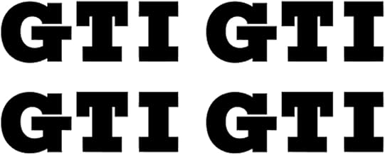 4 x GTI Lettering Design Car Stickers Stickers - Decorate Your Car in Style (3 x 1 cm Each, Black)