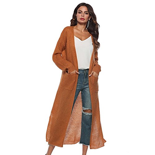 YKA Women\'s Tops, Solid Jacket 2018 Autumn Long Sleeve Open Cape Casual Coat Blouse Kimono Cardigan - Thumbnail 4