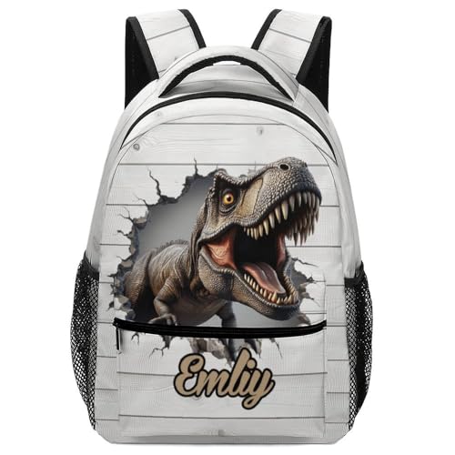 Personalized Dinosaur School Backpack for Students Children Custom Themed Schoolbag for Girl Boy Casual Bookbag 16 In