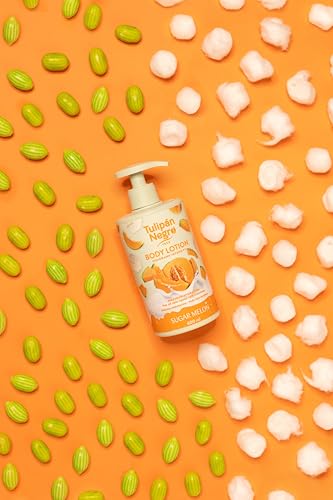 Tulip Black Body Lotion with Sugar Melon Dispenser, Maximum Moisture Supply, 400 ml, Intensely Scented and for All Skin Types - Image 3