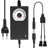 RUIZHI 2Pin PWM Controller per ventola e alimentatore 12V, da 100–240V AC a 3–12 V DC, modulo di controllo della velocità del ventilatore PWM