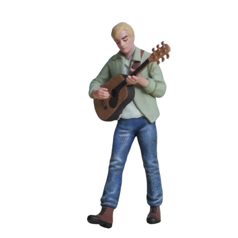 - Boy Playing Guitar 1PC, 1:43 Scale,Skill, Handsome,Miniature People, Miniature Models, Suitable for DIY Landscapes, Creative Scenes, Matching and Macro Photography