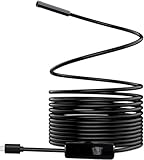 Câmera endoscópio com 5 metros sonda digital 6 leds 7mm usb 2.0 f