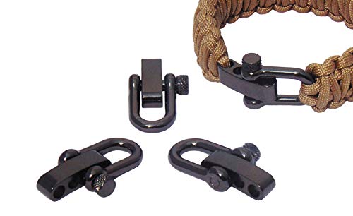 (1) Type-Iii Gunmetal Adjustable Stainless Steel Shackle For Paracord Bracelets #TOP2