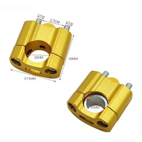 Abrazaderas de manillar para moto 22mm y 28mm adaptadores CNC 4