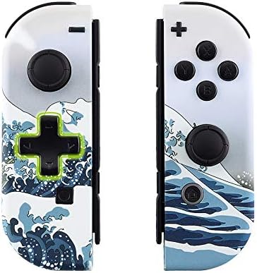 eXtremeRate Soft Touch Black Joy con Handheld Controller Housing (D-Pad Version) with Full Set Buttons, DIY Replacement Shell Case for Nintendo Switch Joycon & Switch OLED Joy con