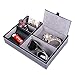 Multi-Usages Plateau de Valet pour Bijoux, Femmes Hommes Valet Tray 5 Grids PU clés Bijoux en cuir Montres Lunettes de soleil Porte Organisateur Accueil Bureau Table de chevet Dresser Box Collection B
