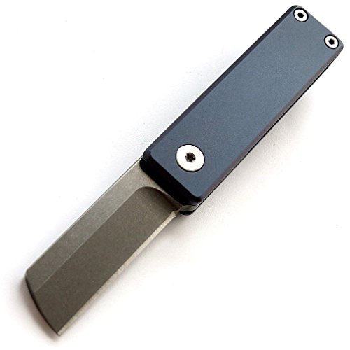 Eafengrow Mini Pocket Knife S35VN Blade Folding Camping Knives, Titanium Alloy Handle Tactical Survival Knives Camping Hunting Key EDC Tool(Blue)