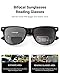 3 Pack Bifocal Reading Sunglasses for Women, UV400 Sun Readers Glasses Spring Hinge Outdoor Sunglasses +2.00