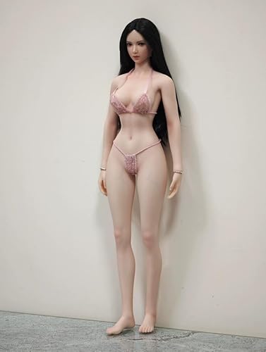 HAMRETHYPPZ 1/6 コスチューム 1/6 フィギュア 服 女性 ビキニセット、セクシー水着、ビーチ水着セット (素体とヘッドと靴等は含まりません) (ピンク)