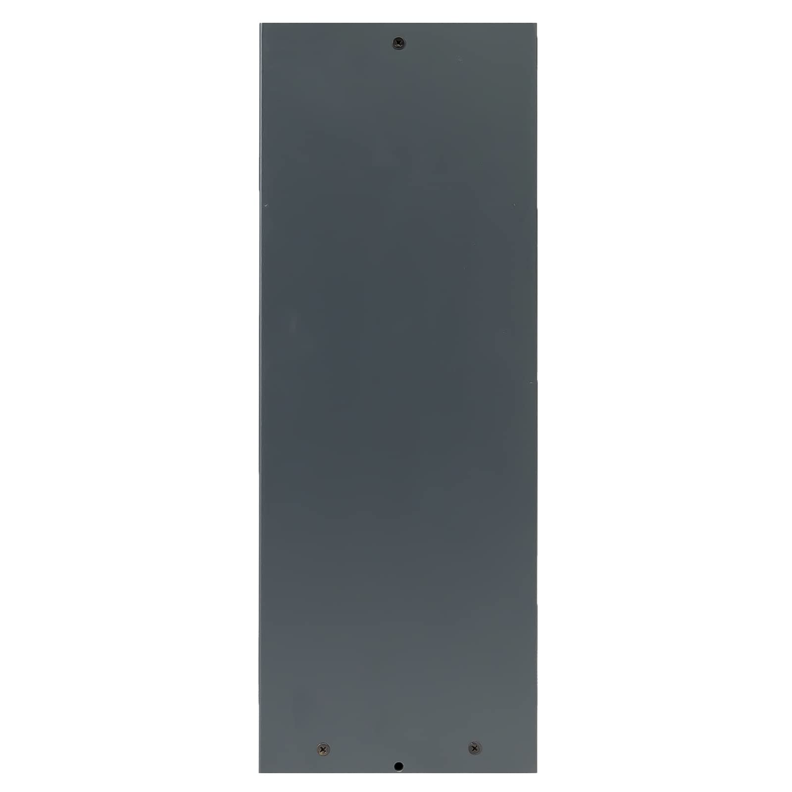 Grafner Edelstahl Design Gartensteckdose mit 4 Steckdosen, IP44, eckig, anthrazit, KEIN ROST – Pulver-Beschichtung, klein und schmal, Energiesäule Mehrfach Metall Außen Steckdose 4-Fach schwarz