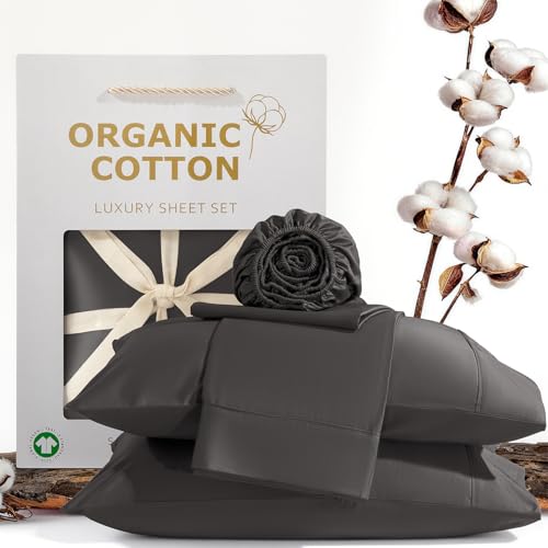 SONORO KATE 1000 Thread Count 100% Organic Cotton King Size Sheet Set