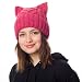 Hats&Cats Pussy Cat Hat Women`s March-Cat Beanie Pink-Winter Hat For Women Lined With Fleece (Hot Pink) (Hot Pink)
