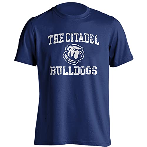 Sport Your Gear The Citadel Bulldogs Retro Distressed T-Shirt Navy XL
