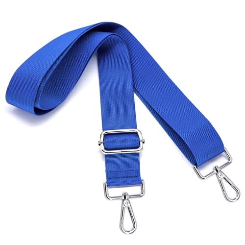 Image of S&loyoe Purse Straps Replacement Crossbody Bag Strap Adjustable Wide Guitar Straps for Handbags 1.5inch (A Pure Blue Silver)