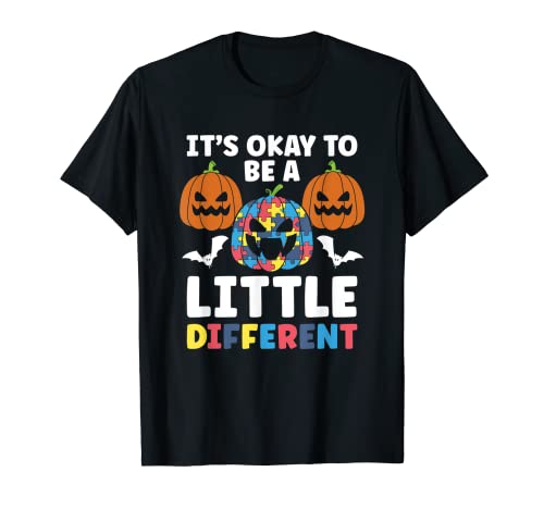 Está bien ser un poco diferente disfraz de Halloween para autismo Camiseta