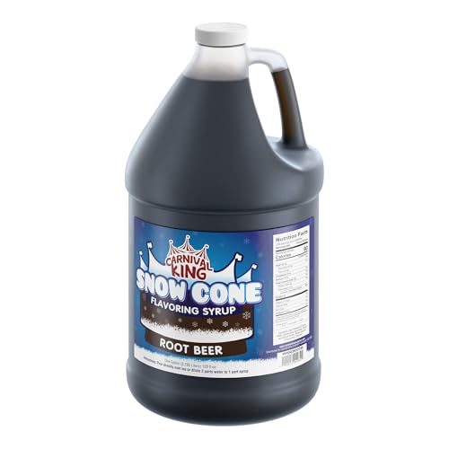 Carnival King Snow Cone Syrup 1 Gallon - Delicious Shaved Ice Flavoring for Slushies Machines &amp; Parties (Root Beer)