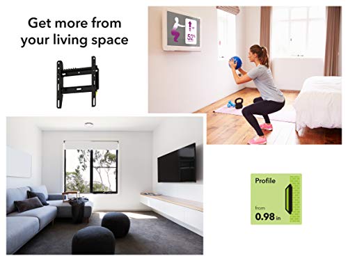 Avf El200B-A Flat To Wall Low Profile Tv Mount Black, For Most 25”, 28”, 30”, 32”, 37”, 39”, 40” Tv Or Monitor, Universal Wall Mounting Bracket, Vesa 50X50 To 200X200, Easy To Install #TOP5