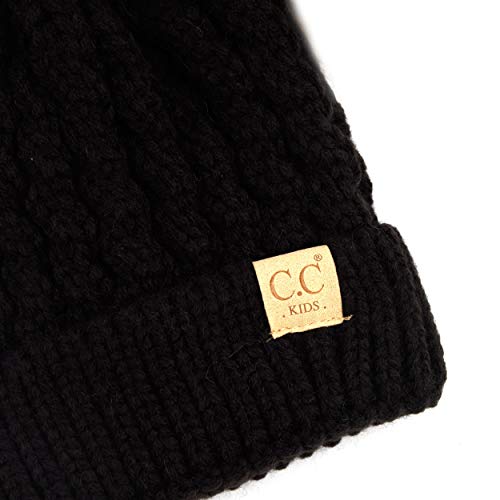 Image of C.C Exclusives Children Kid Double Pompom Knitted Beanie for Kids Ages 2-5 (KID-23)(KID-24)(KIDS-2055)