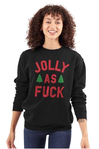 Brisco Brands Christmas Party Jolly Af Funny Sweatshirt For Men Or Women 2 Brisco Brands Christmas Party Jolly Af Funny Sweatshirt For Men Or Women