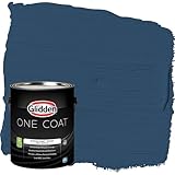 Glidden One Coat 1 gal. Blueberry Pie/Blue Flat Interior Paint with Primer